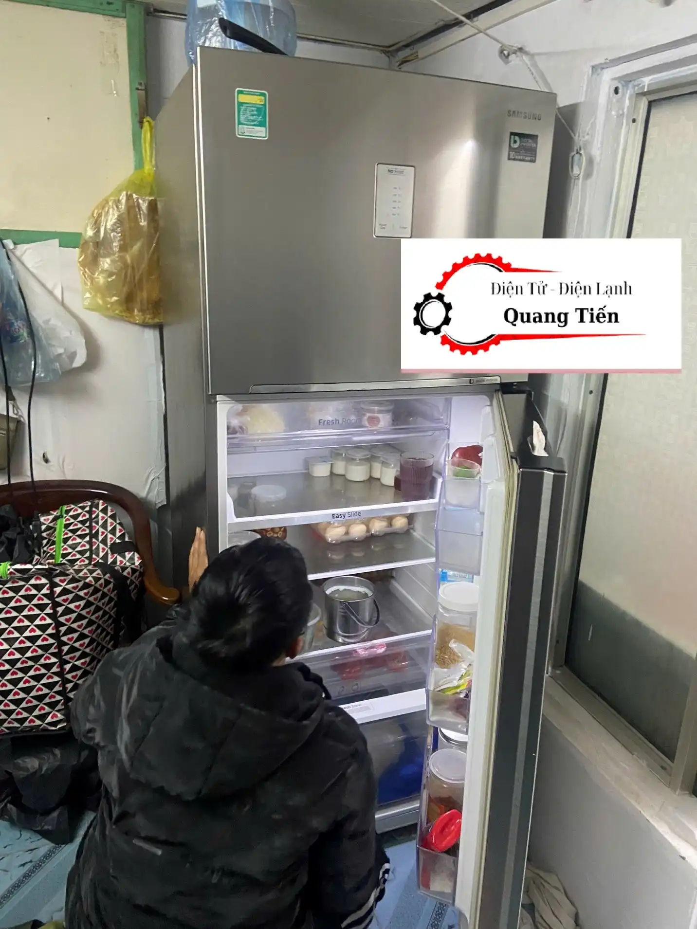 Điện Tử Điện Lạnh Quang Tiến đơn vị nạp gas, sửa chữa tủ lạnh ở Thanh Xuân Uy Tín, Giá Rẻ